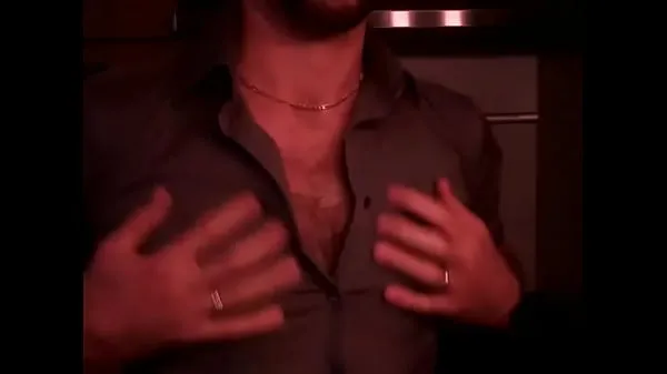 Hot Nippleplay - hairy chest - open shirt วิดีโอใหม่