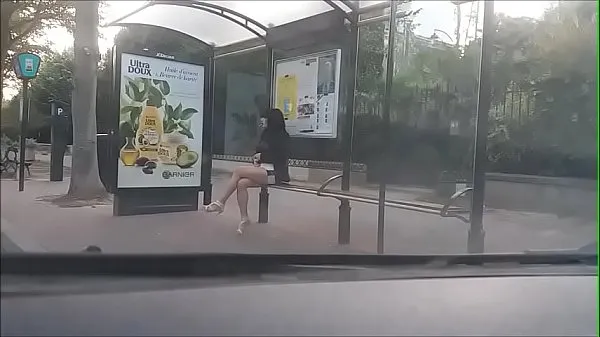 Hot bitch at a bus stop new Videos