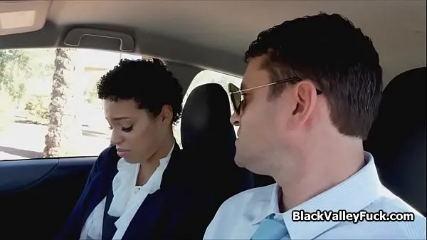 Yeni Videolar Black cutie rimmed after failed driving test