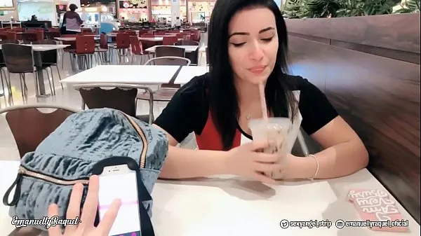 Hot Emanuelly Cumming in Public with interactive toy at Shopping Public female orgasm interactive toy girl with remote vibe outside new Videos