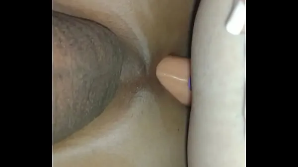 Hot Wife debuting her new toy in the husband's ass new Videos