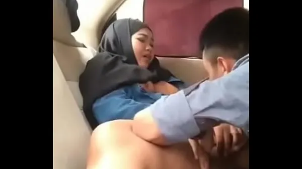 Hot Hijab girl in car with boyfriend new Videos
