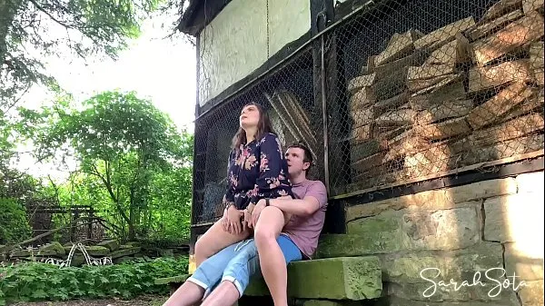 Outdoor sex at an abondand farm - she rides his dick pretty good Video baharu hangat