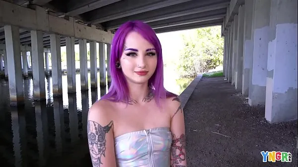Hot YNGR - Hot Inked Purple Hair Punk Teen Gets Banged new Videos