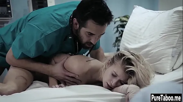 Gorące Helpless blonde used by a dirty doctor with huge thing nowe filmy