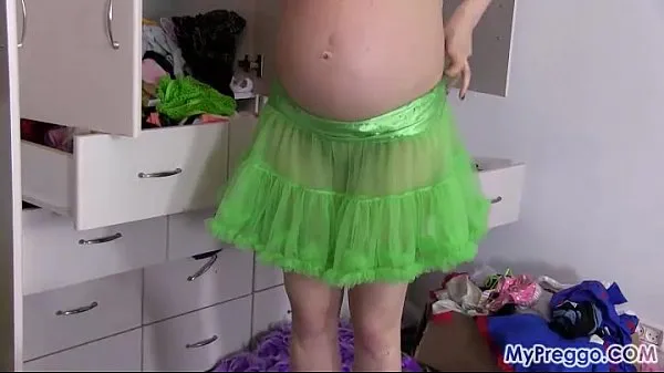 Pigtail Pregnant Anny Wardrobe Fun Video baharu hangat