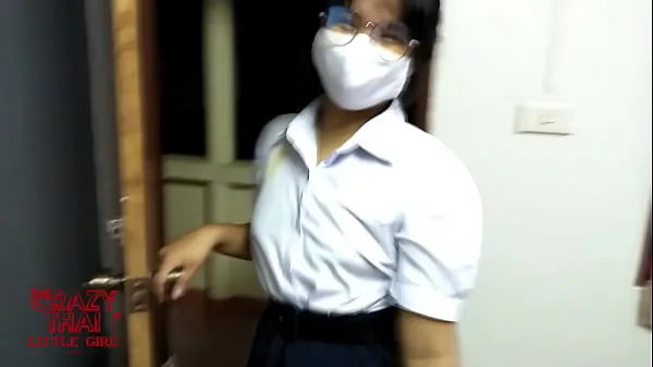 Hot Asian teen sex with his girlfriend wear thai student uniform new Videos