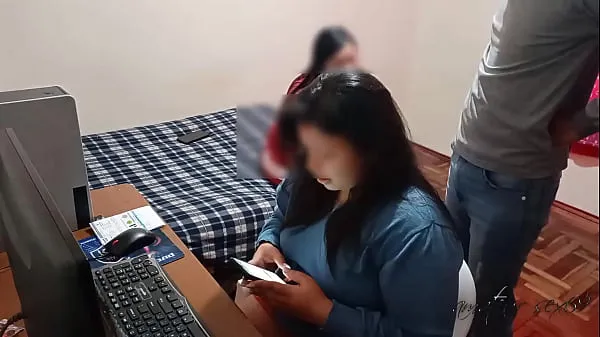 Hot Cuckold wife pays my debts while I fuck her friend: I arrive at my house and my wife is with her rich friend and while she pays my debts I destroy her friend's rich ass with my big cock, she almost catches us วิดีโอใหม่