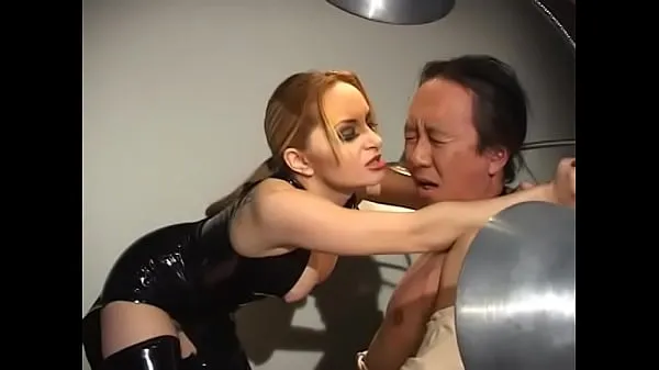 Hot Asian man gets off on being restrained by dominatrix for belt fun new Videos