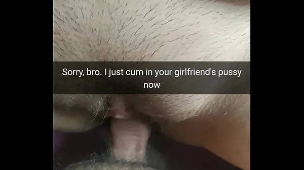 Vroči Your girlfriend allowed him to cum inside her pussy in ovulation day!! - Cuckold Captions - Milky Marinovi videoposnetki
