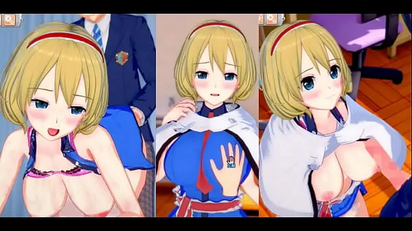 Populära Eroge Koikatsu! ] Touhou Alice Margatroid rubs her boobs H! 3DCG Big Breasts Anime Video (Touhou Project) [Hentai Game nya videor