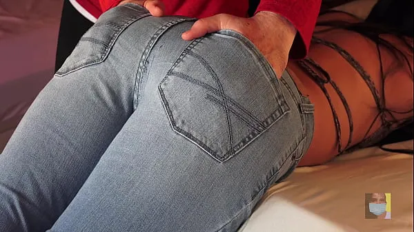 Hotte Assjob PRE-Cum on my Tight Denim Jeans FETISH nye videoer