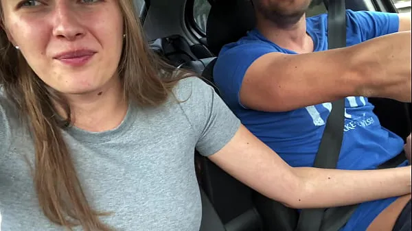 Hot blowjob on the highway new Videos