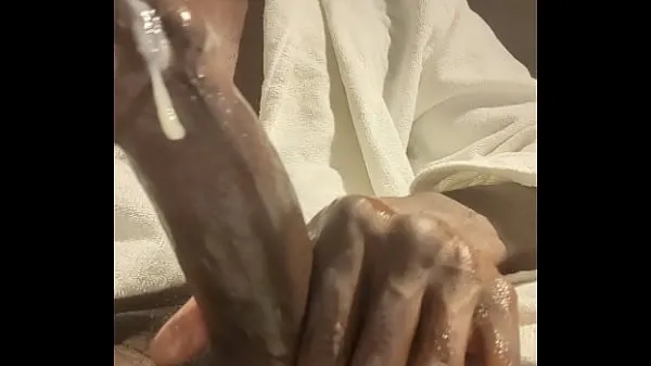 Black ebony man make his big dick talking orgasm Video baru yang populer