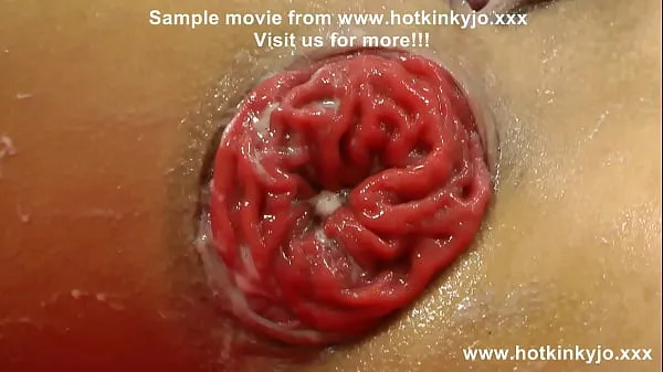 Populära Hotkinkyjo in short pink night shirt self anal fisting, gape & prolapse in bed nya videor