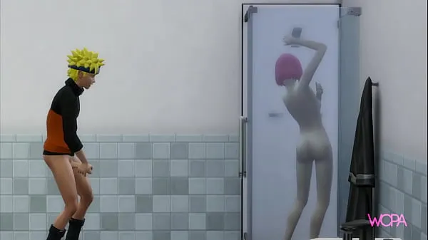 TRAILER] Naruto Uzumaki watches Sakura Haruno taking a shower and she gives it to him in the bathroom Video baharu hangat