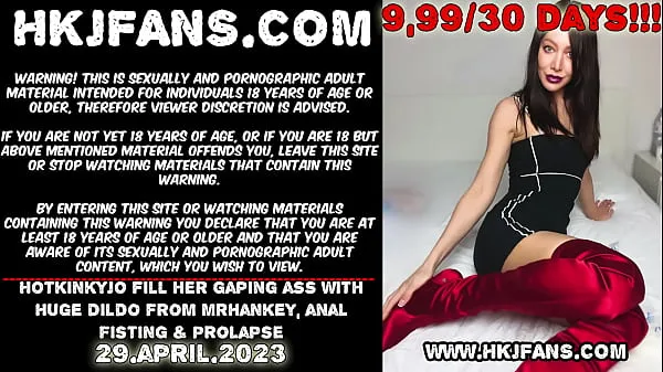 Hotkinkyjo fill her gaping ass with huge dildo from mrhankey, anal fisting & prolapse Video baru yang populer