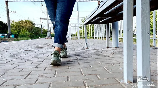 My feet in nylons teasing outdoor Video baru yang populer