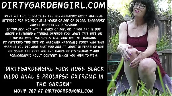 Hot Dirtygardengirl fuck huge black dildo anal & prolapse extreme in the garden new Videos