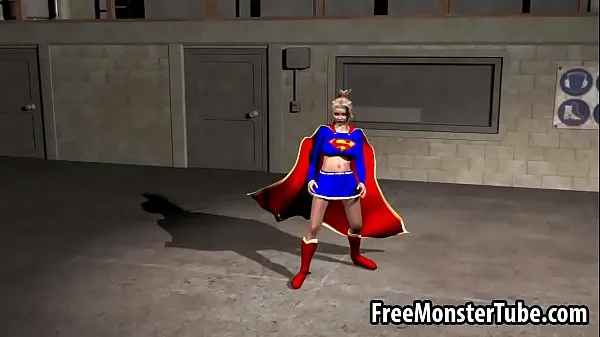 Yeni Videolar Foxy 3D cartoon Supergirl riding a rock hard cock